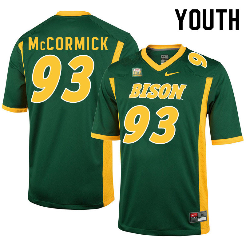 Youth #93 Logan McCormick North Dakota State Bison College Football Jerseys Sale-Green - Click Image to Close